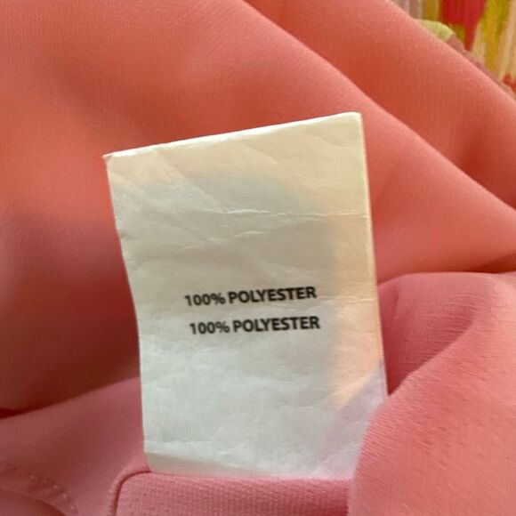 NWT Ramy Brook “Anika” ruffle chiffon maxi pink and light green hues. Size 4 - Picture 15 of 16